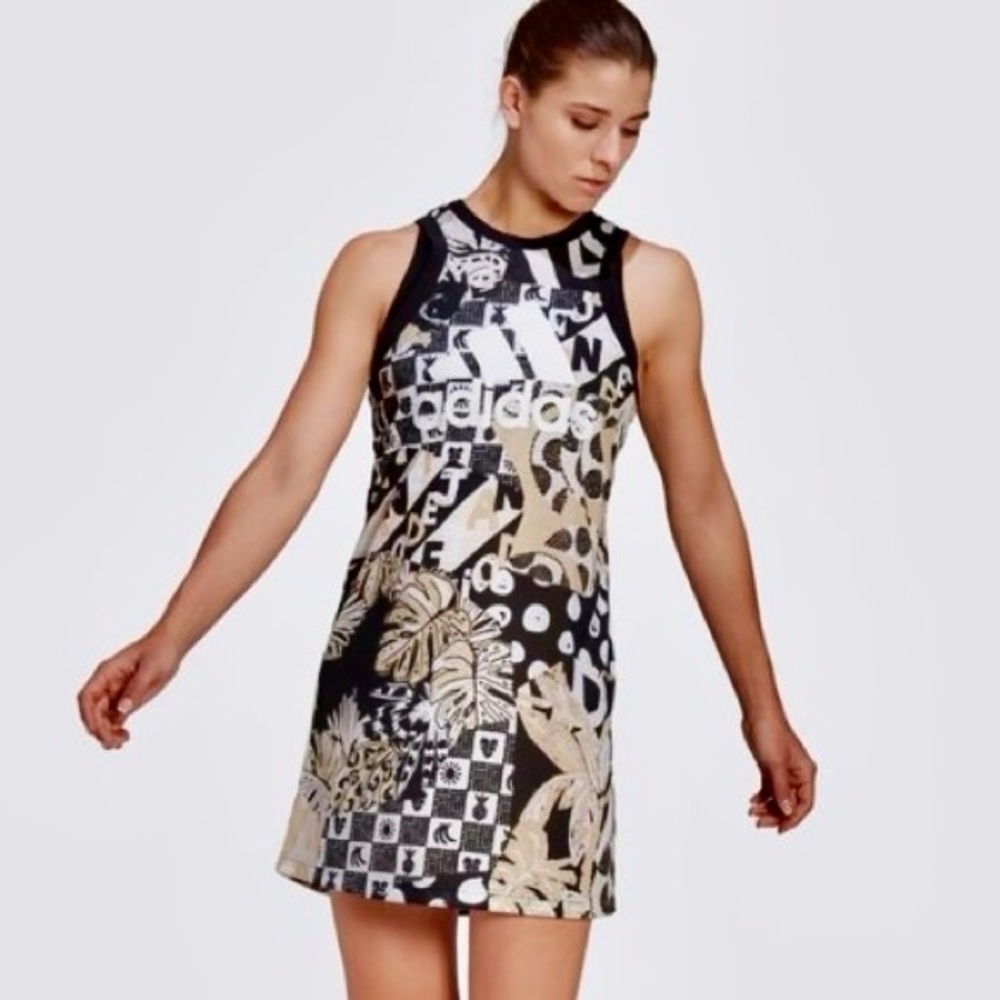 Adidas X Farm Rio Graphic Tank Dress